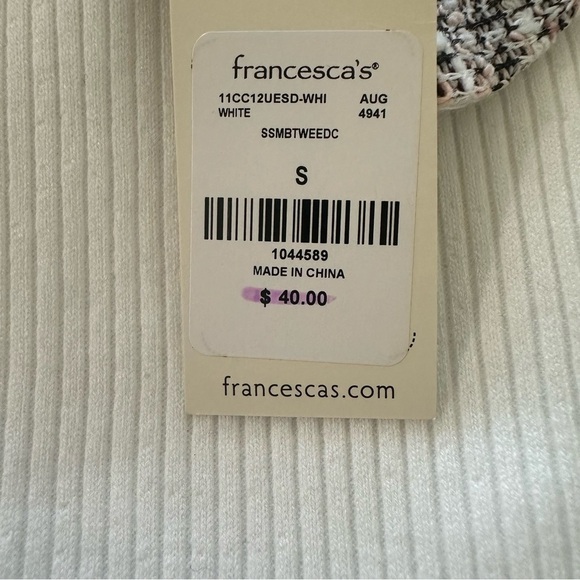 Francesca's Collections Cream Blouse with Peter Pan Collar - Picture 3 of 4